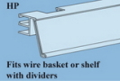 #1548-26tr, Label Holder for baskets or shelves, transp HP-3S-0885