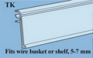 #1545-26tr, Label Holder with angle, transp TK-0885