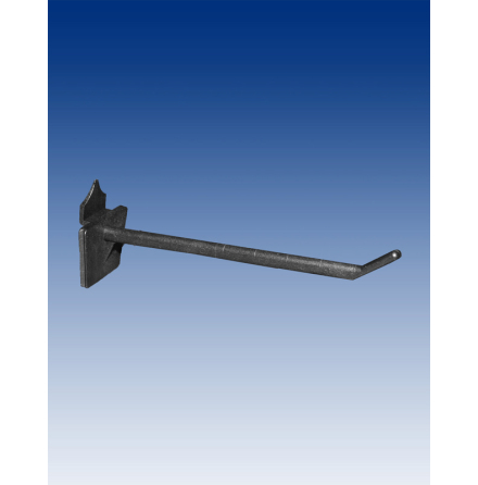 Double hook, black, for holes 10 x 19mm