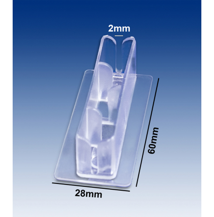Sign Holder, 60x28mm, transparent